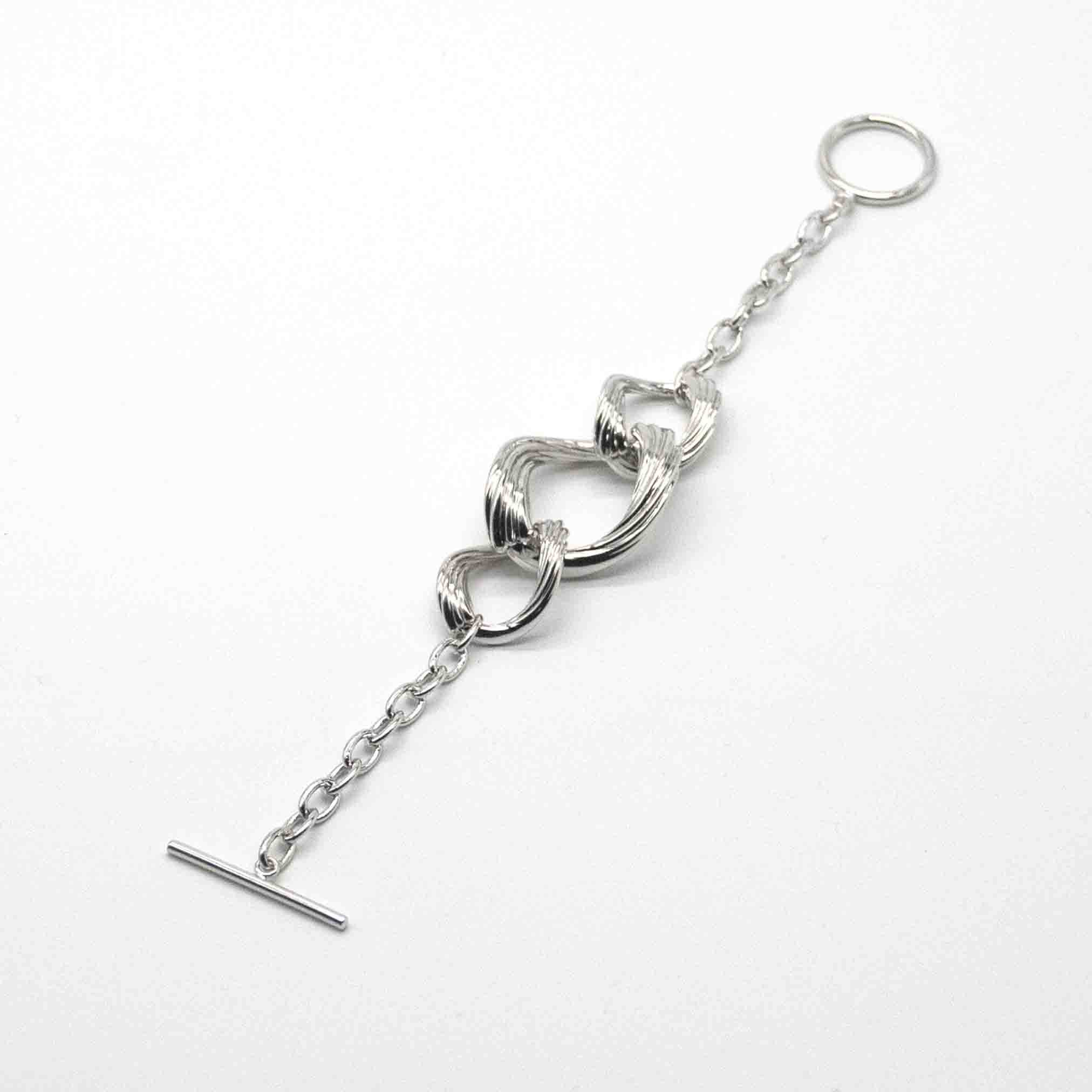 Chunky Lotus White Gold-Plated Vermeil Bracelet
